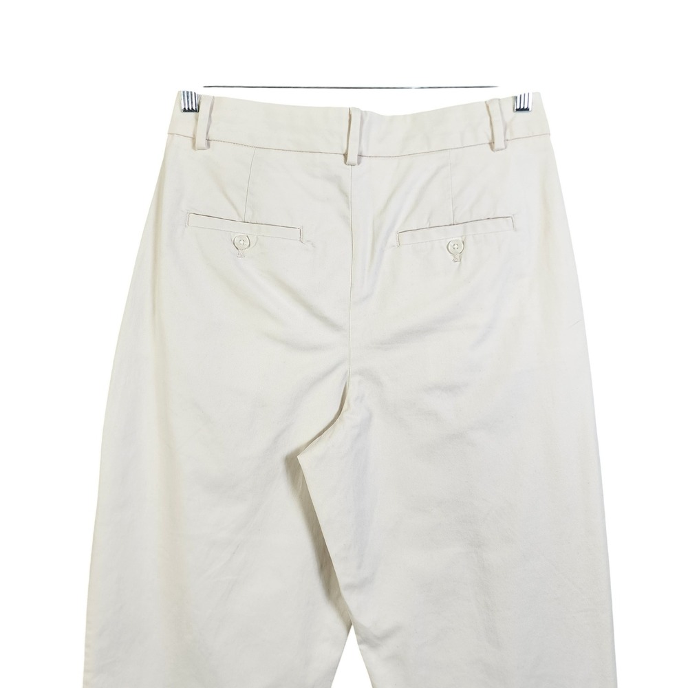Banana Republic Factory Womens Authentic Chino Pleated Crop‎ Pants Size 8 Stone - Picture 5 of 15